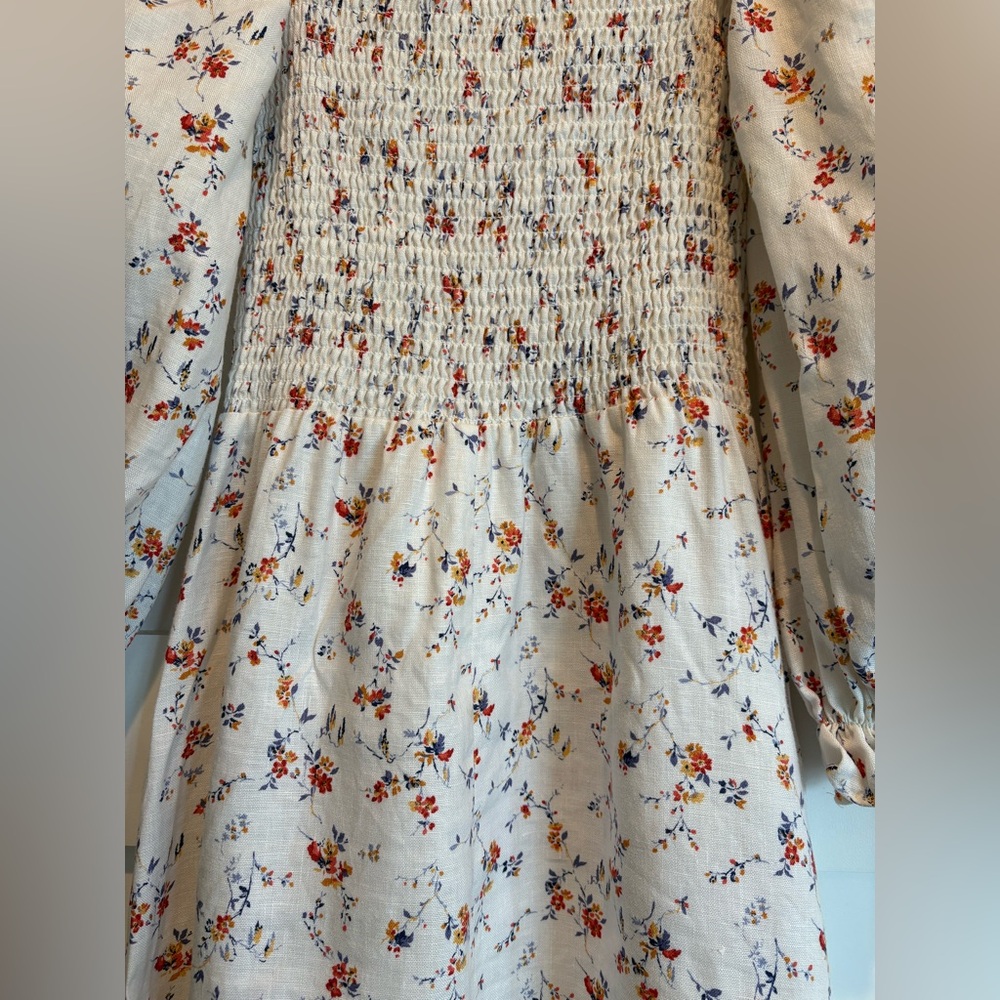Reformation Floral Long Sleeve Dress with Slit - Picture 6 of 9